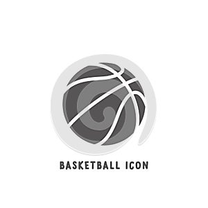 Basketball icon simple flat style vector illustration