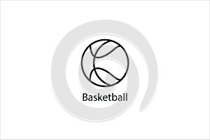 Basketball icon thin line stock illustration