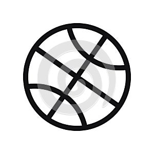 Basketball icon vector. Basketball ball sign. Sport equipment of athletes