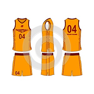 Basketball jersey set template collection.