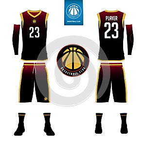 Basketball jersey, shorts, socks template for basketball club.