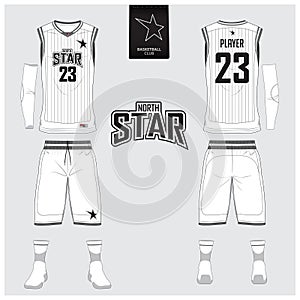 Basketball jersey, shorts, socks template for basketball club.