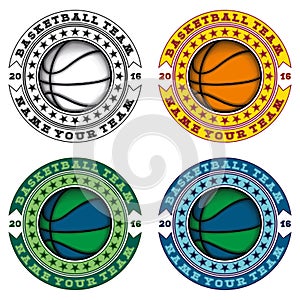 Basketball logo set