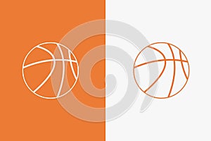 Basketball logo set of illustration icon for streetball championship tournament.