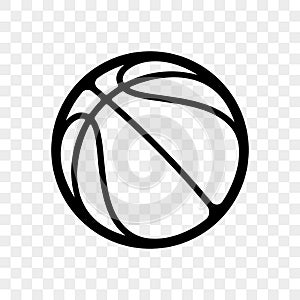 Basketball ball logo vector icon isolated