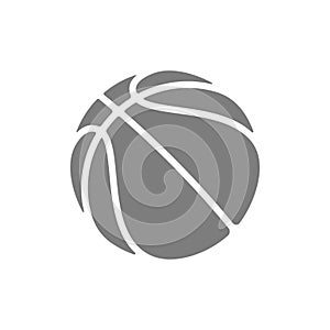 Basketball logo vector icon for streetball championship tournament, school or college team league. Vector flat basket ball