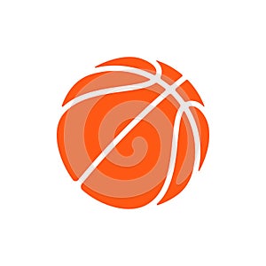Basketball logo vector icon for streetball championship tournament, school or college team league. Vector flat basket ball symbol