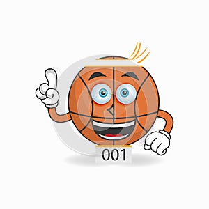 The Basketball mascot character becomes a running athlete. vector illustration