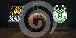 Basketball match - Phoenix Suns VS Milwaukee Bucks