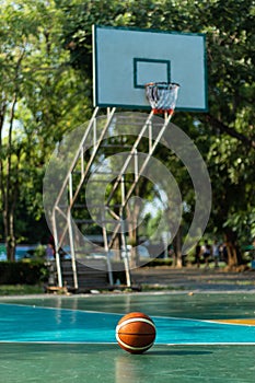 Basketball at the middle of the pitch