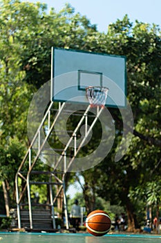 Basketball at the middle of the pitch