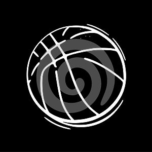 Basketball - minimalist and simple silhouette - vector illustration