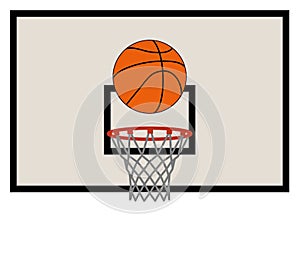 vector basketball net and backboard photo