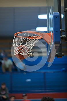 Basketball in net for score