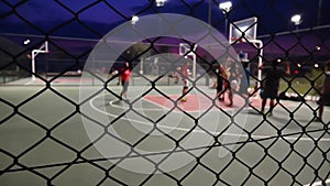 Basketball At Night