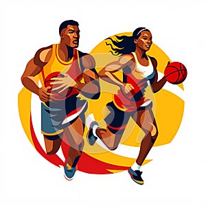 Basketball: Olympic Games cartoon Clip Art