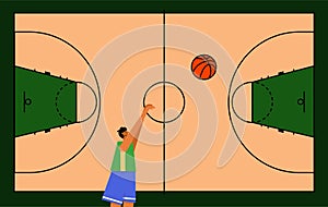Basketball parquet floor