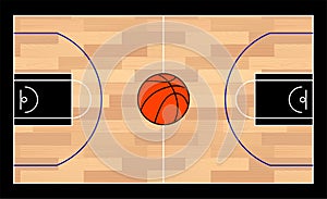 Basketball parquet floor