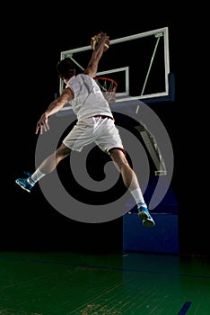 Basketball player in action