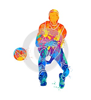 Basketball player, ball