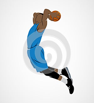 Basketball player, ball