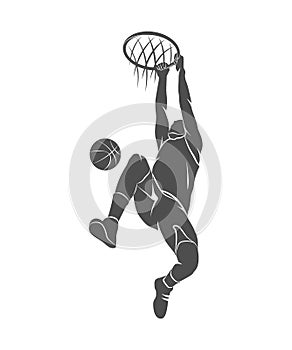 Basketball player, ball