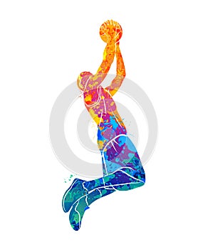 Basketball player, ball photo