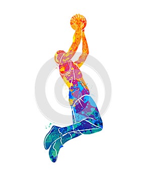 Basketball player, ball