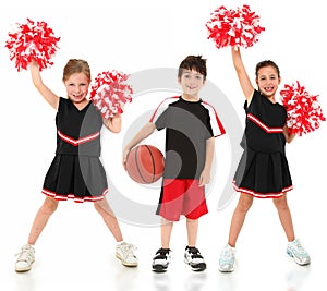 Basketball Player and Cheerleader Children