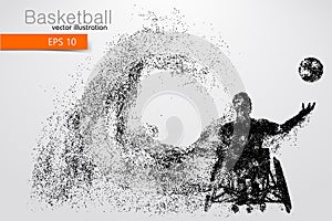 Basketball player disabled. Vector illustration