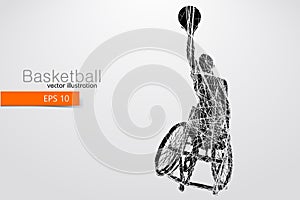 Basketball player disabled. Vector illustration