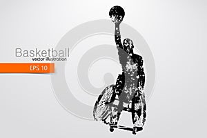 Basketball player disabled. Vector illustration