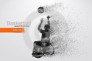 Basketball player disabled. Vector illustration