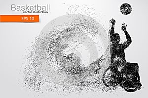 Basketball player disabled. Vector illustration
