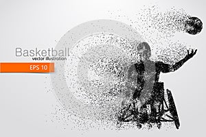 Basketball player disabled. Vector illustration