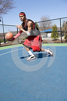 Basketball Player Dribbling