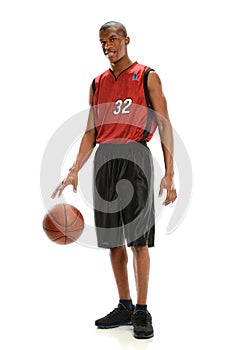 Basketball Player Dribbling Ball