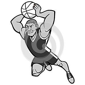 Basketball Player Dunking Illustration