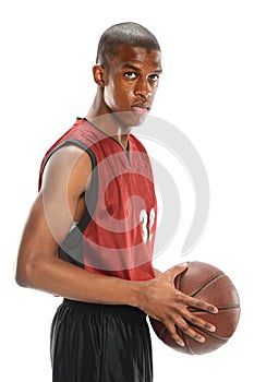 Basketball Player Holding Ball