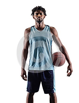 Basketball player man isolated silhouette shadow