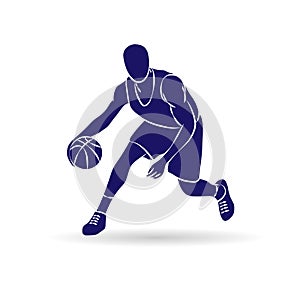 Basketball player outline