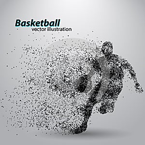 Basketball player from particles.