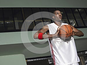 Basketball Player Preparing To Pass Ball