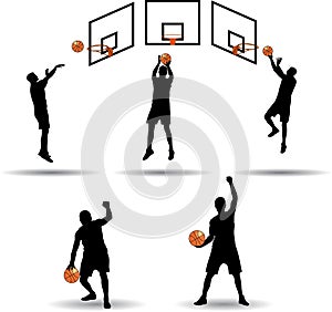 Basketball player set