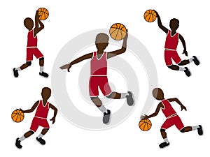 Basketball player set.It`s Fighter concept.