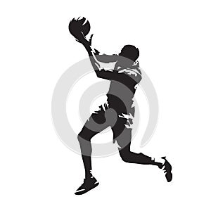 Basketball player shooting ball