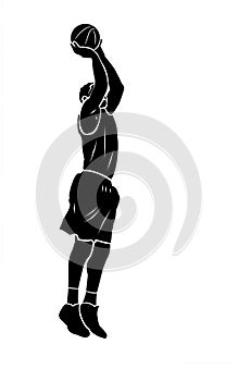 Basketball player shooting the ball