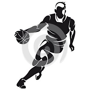 Basketball player, silhouette photo