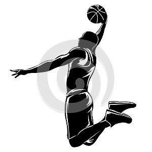 basketball player silhouettes logo