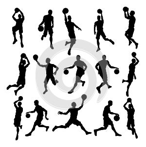 Basketball Player Silhouettes photo